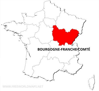Bourgogne-Franche-Comté location on France map