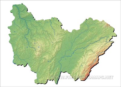 Bourgogne-Franche-Comté topography