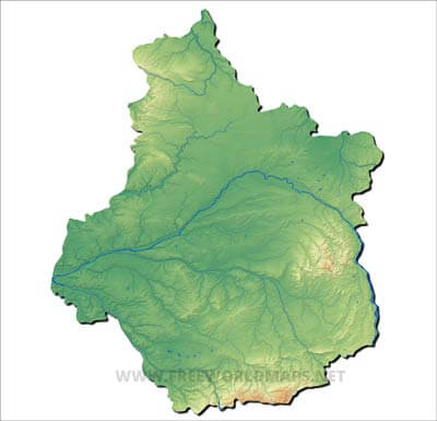 Centre-Val de Loire topography