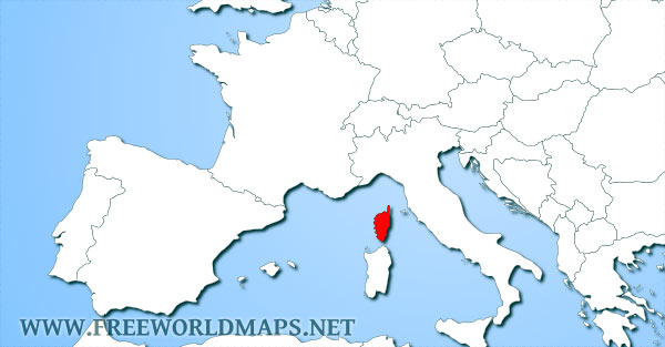 Corsica location map