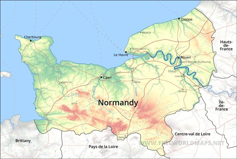 Normandy map