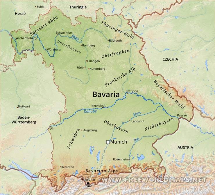 Bavaria map