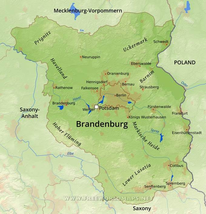 Brandenburg map Brandenburg map