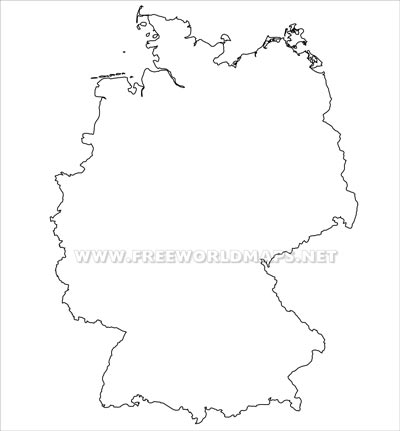 Germany outline map Germany outline map