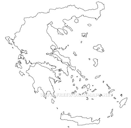 Greece outline map Greece outline map