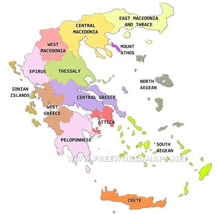 Greece regions Greece regions