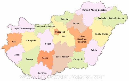 Hungary counties Hungary counties
