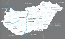 Hungary political map Hungary political map