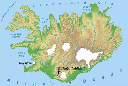 Eyjafjallajökull Map Eyjafjallajökull Map