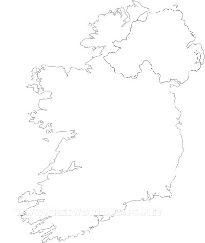 Ireland outline map