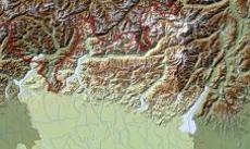 Lombardy blank physical map