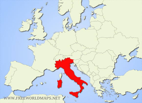 Italy location map