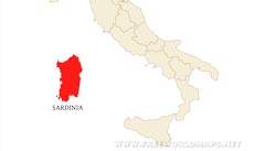 Sardinia location map