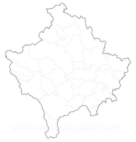 Kosovo outline map Kosovo outline map