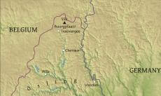 Physical map of Luxembourg