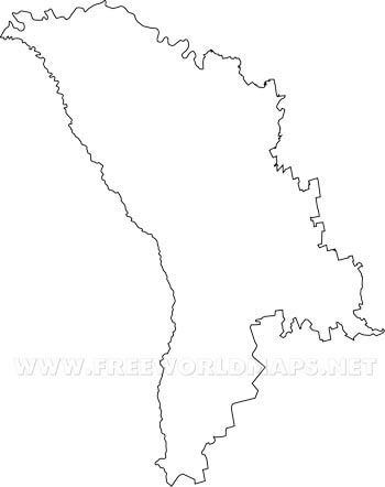 Moldova outline map