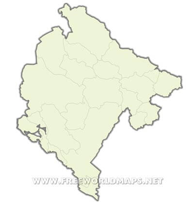 Montenegro blank map Montenegro blank map