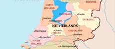 Editable map of Holland