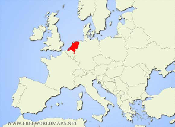 The Netherlands location map