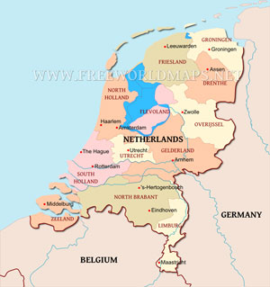 Netherlands map editable