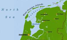 Netherlands physical map