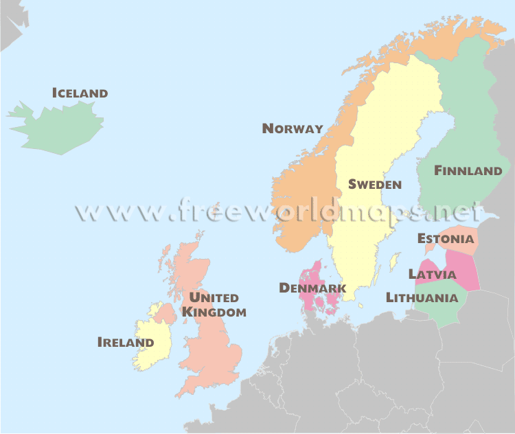 Northern Europe map