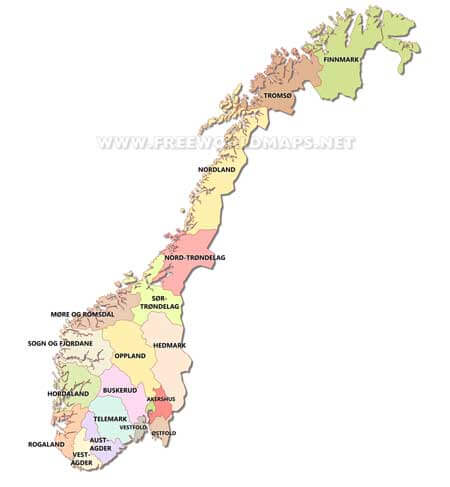 Norway counties Norway counties