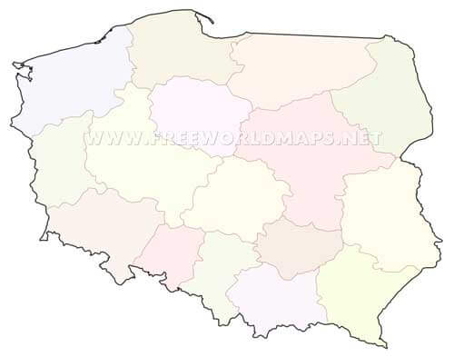 Poland blank map HD