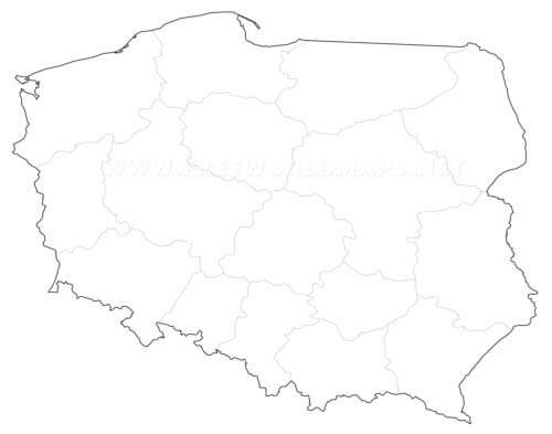 Poland outline map