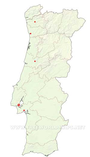 Portugal blank map HD Portugal blank map HD