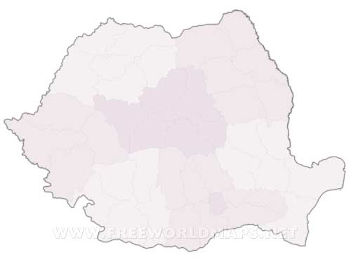 Romania blank map HD