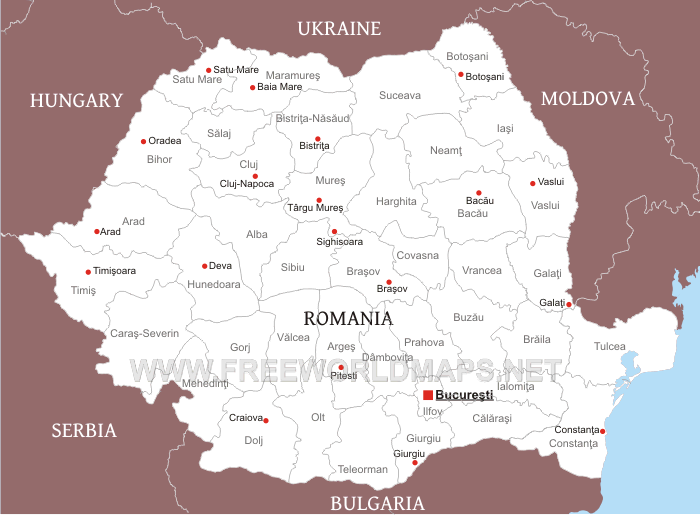 Romania Political Map