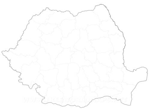 Romania outline map