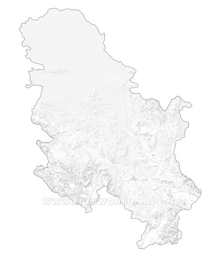 Serbia blank map HD