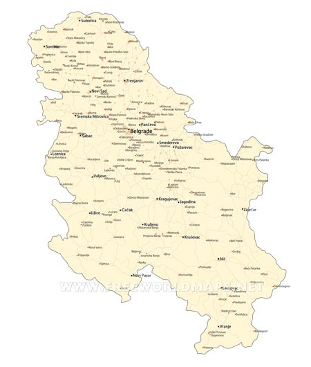 Serbia cities