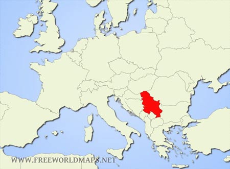 Serbia location map
