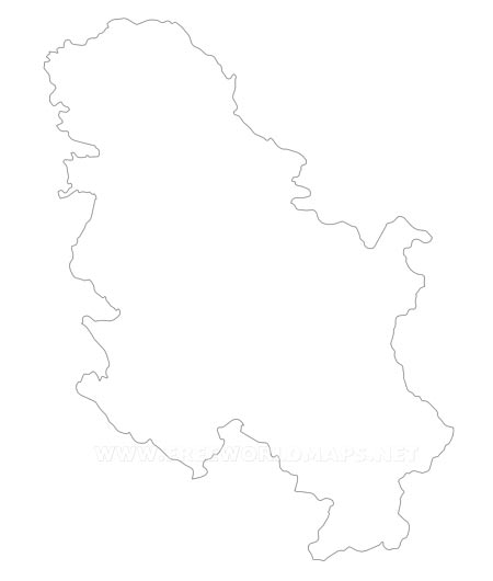 Serbia outline map