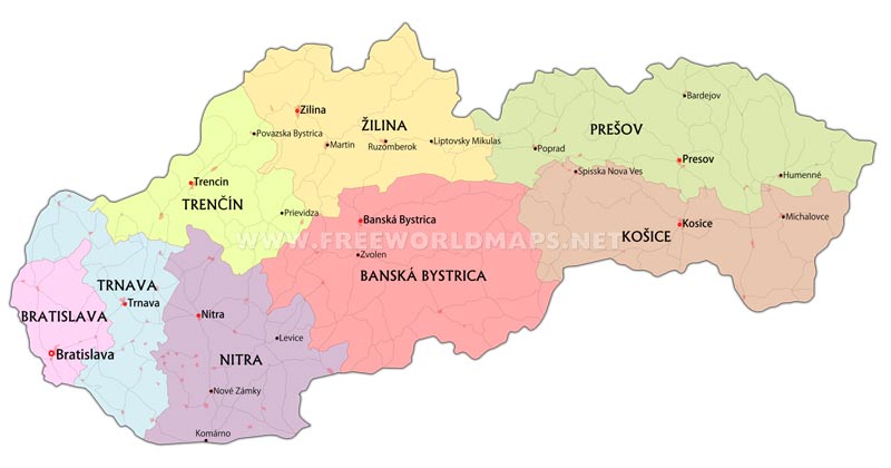 Slovakia Political Map