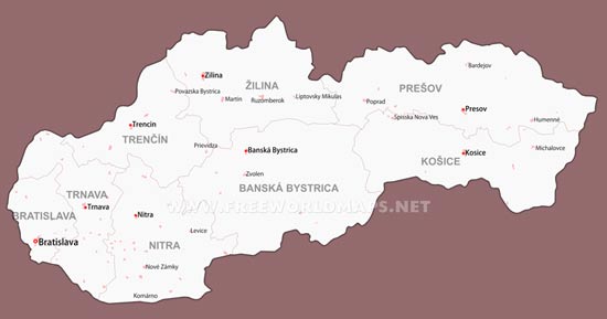 Slovakia political map