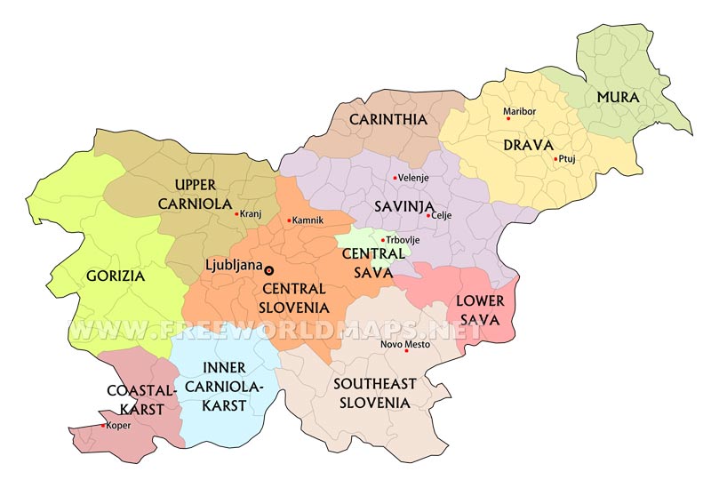 Slovenia Political Map