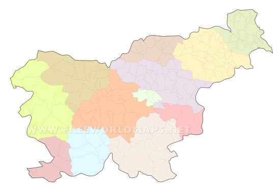 Slovenia blank map HD