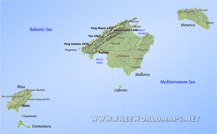 Balearic Islands map