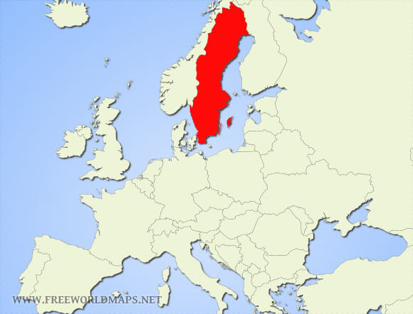 Sweden location map Sweden location map