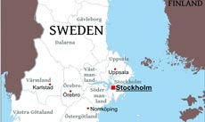 Sweden political map Sweden political map
