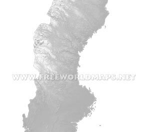 Relief map of Sweden Relief map of Sweden