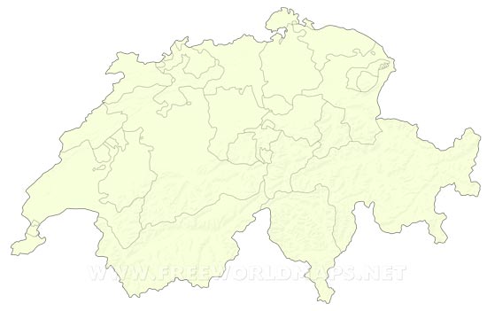 Switzerland blank map HD