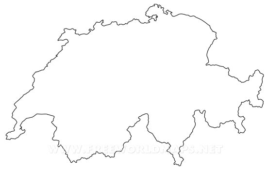 Switzerland outline map