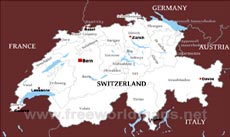 Switzerland political map