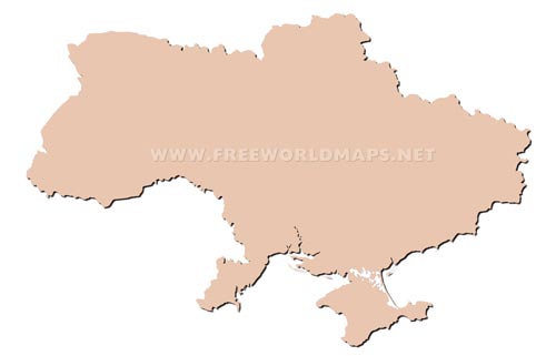 Ukraine blank map HD