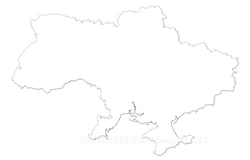 Ukraine outline map